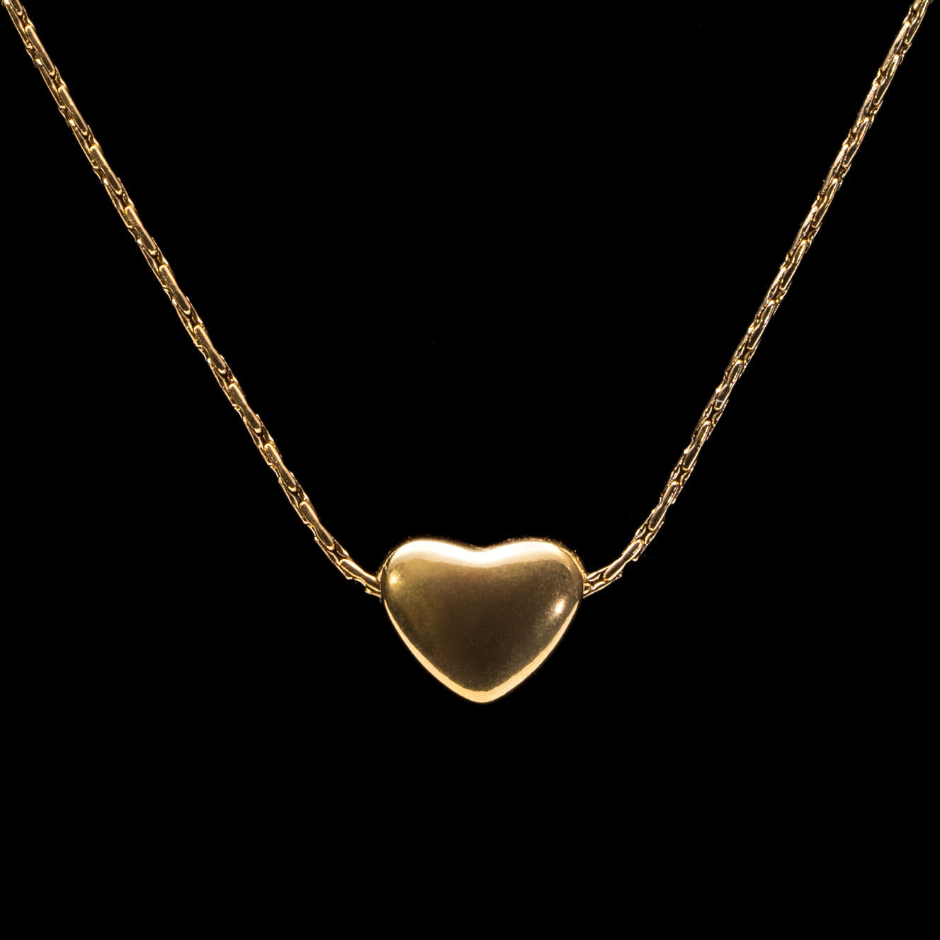 Женско колие от неръждаема стомана "Heart" златисто