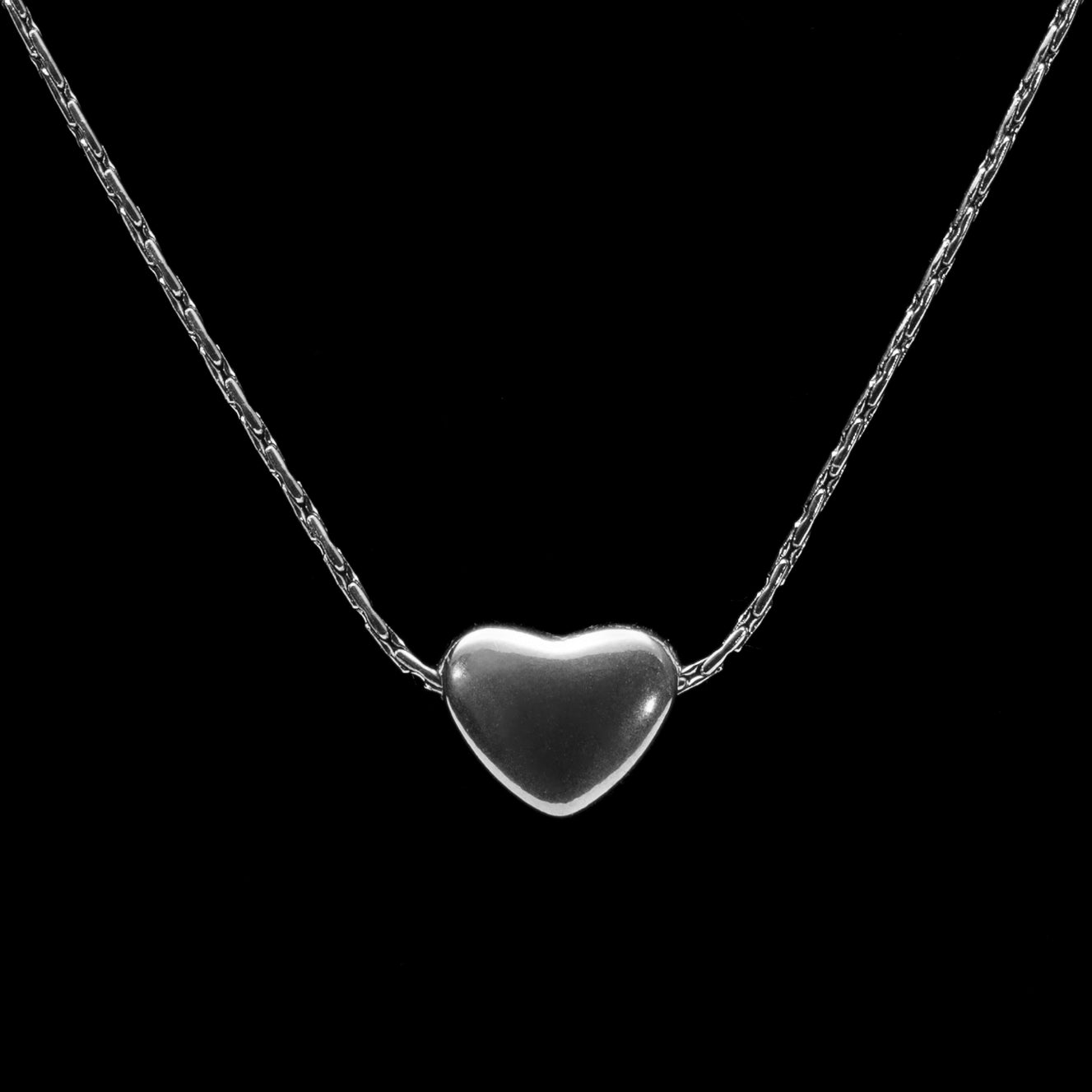 Женско колие от неръждаема стомана "Heart" сребристо